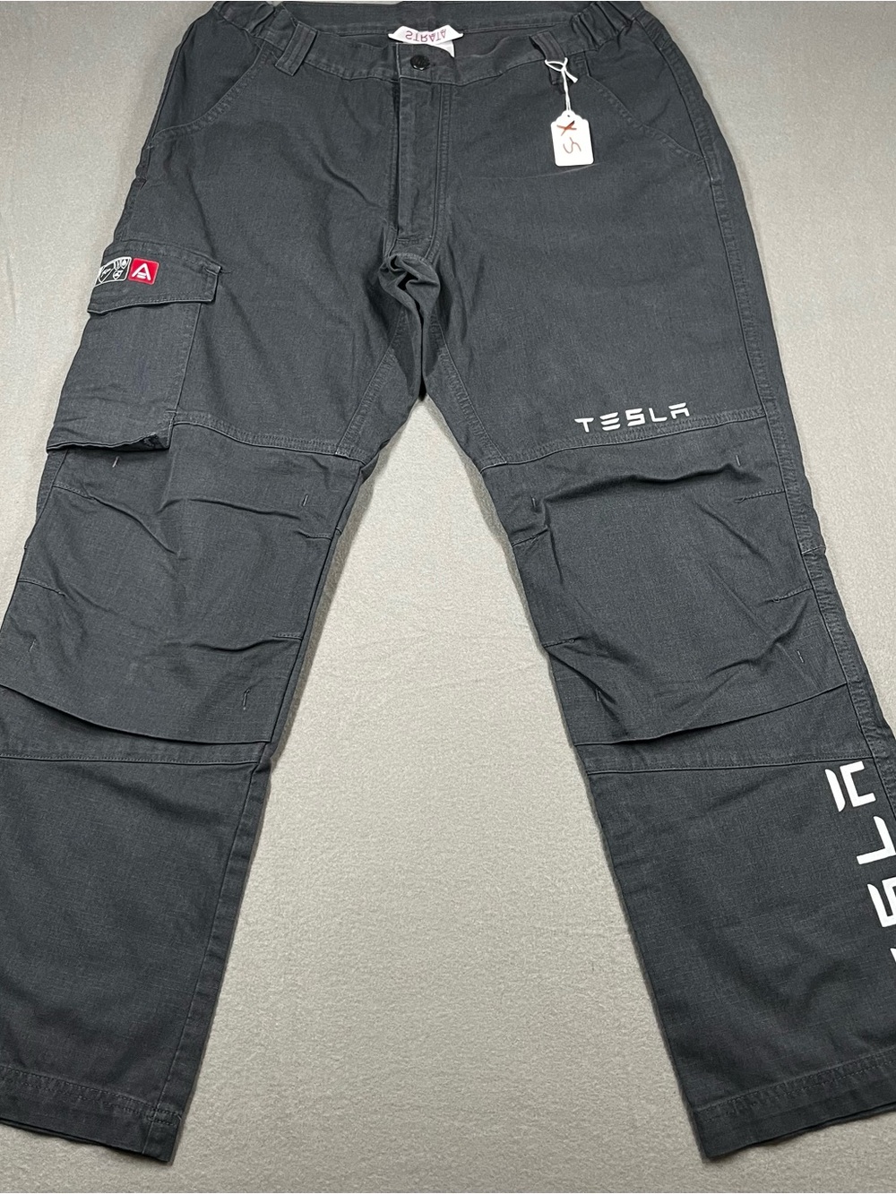 Tesla Black Men's Cargo Pants - Utility Workwear  36 x 32